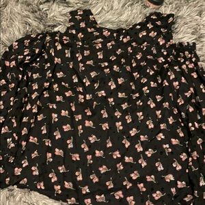 sweater with ripped sleeves flowers